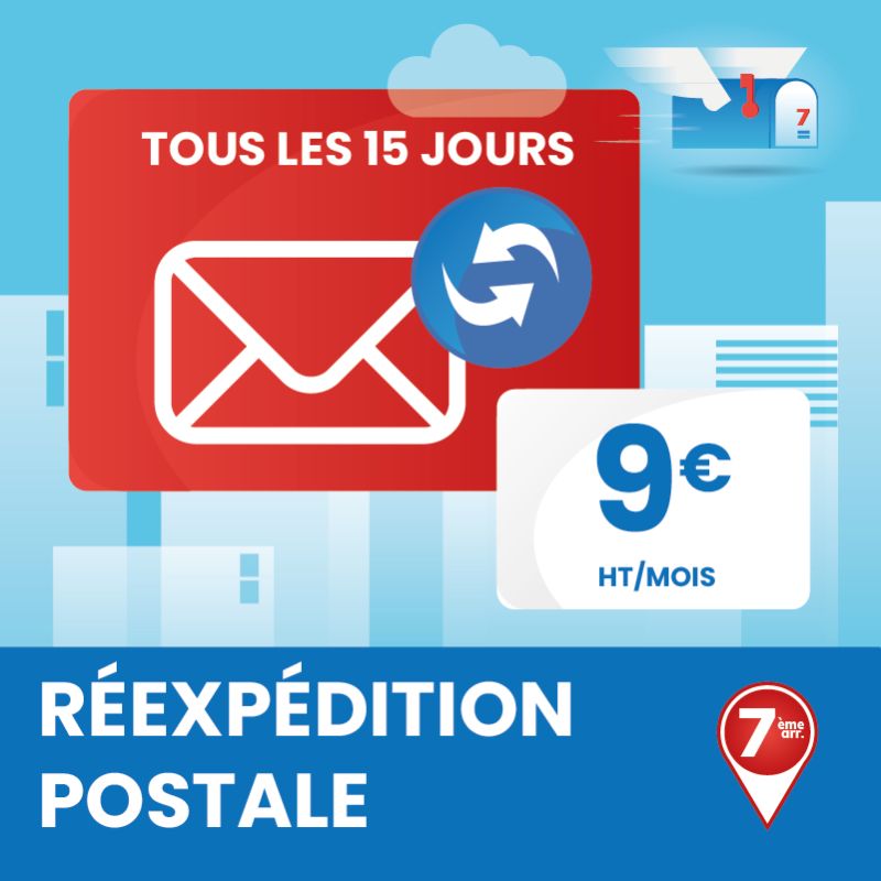 3 mois de Réexpédition postale tous les 15 jours - Domiciliation d'entreprises à Marseille 7ème