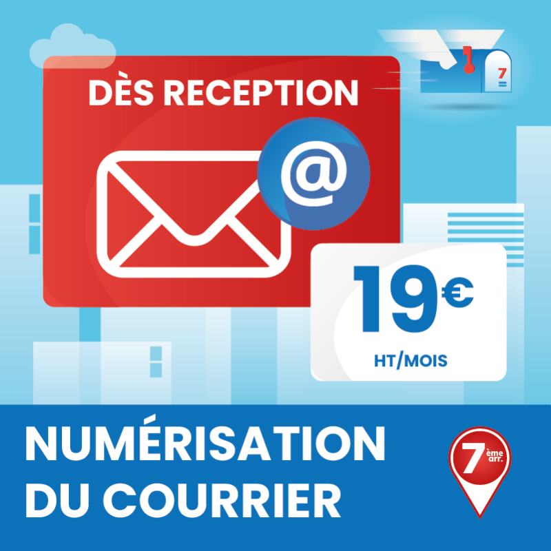 3 mois de Numérisation du courrier dès réception - Domiciliation d'entreprises à Marseille 7ème