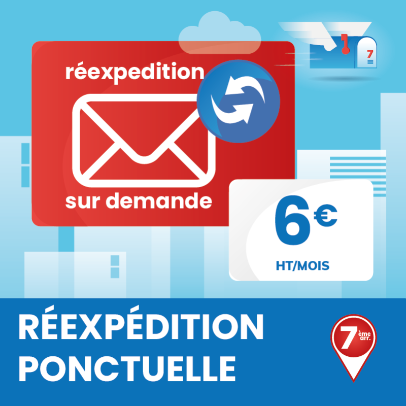 Réexpédition ponctuelle de tous vos courriers - Domiciliation Marseille 7ème