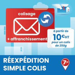 Réexpédition de colis (+ frais d'affranchissement si sup à 250g) - Domiciliation Marseille 7ème