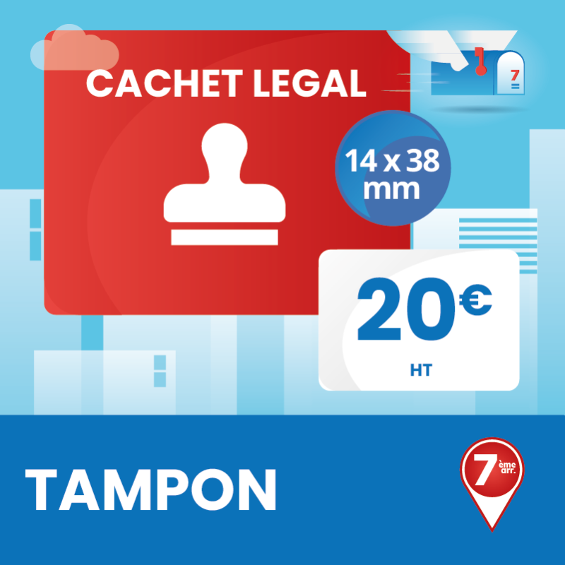 Tampon encreur personnalisé / Cachet légal Brother 14x38mm