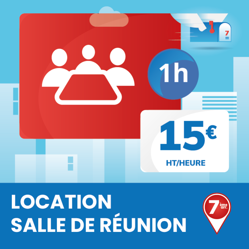 1 Heure de location de notre salle de réunion - Domiciliation d'entreprises à Marseille 7ème